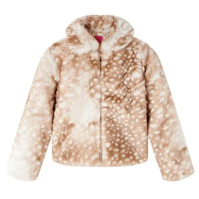 Faux Fawn Fur Jacket