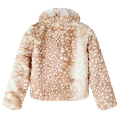 Faux Fawn Fur Jacket