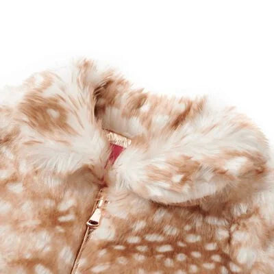 Faux Fawn Fur Jacket